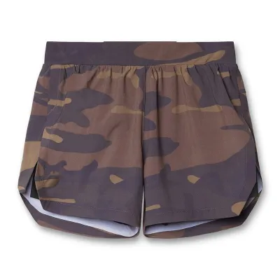 Men Fashion Casual Fake Two-Piece Multi Pocket Sports Shorts with Liner