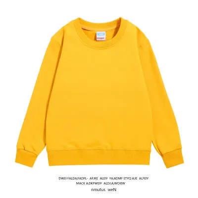 Kids Boys And Girls Fashion Casual Solid Color Round Neck Long Sleeve Sweatshirt