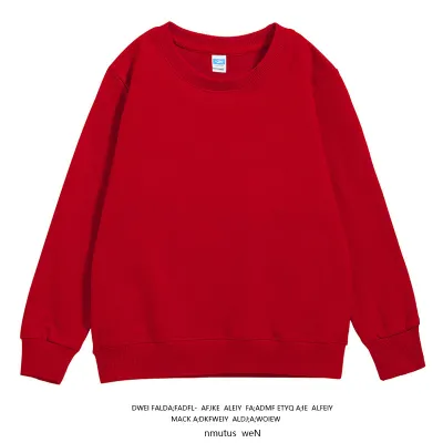 Kids Boys And Girls Fashion Casual Solid Color Round Neck Long Sleeve Sweatshirt