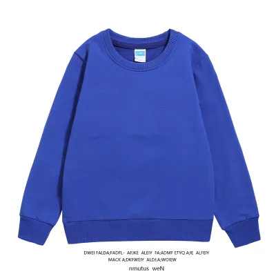 Kids Boys And Girls Fashion Casual Solid Color Round Neck Long Sleeve Sweatshirt