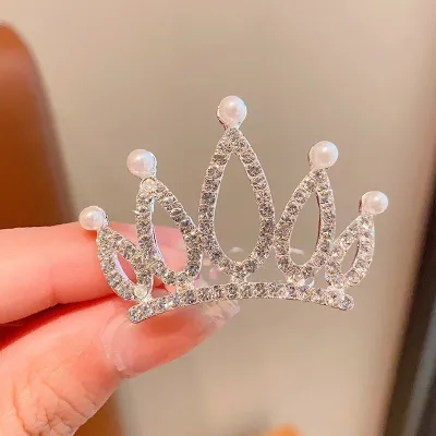 Kids Girl's Fashion Elegant Rhinestone Crown Hair Accessories