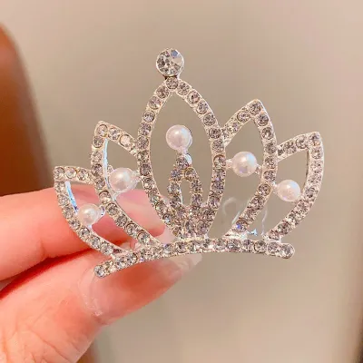 Kids Girl's Fashion Elegant Rhinestone Crown Hair Accessories