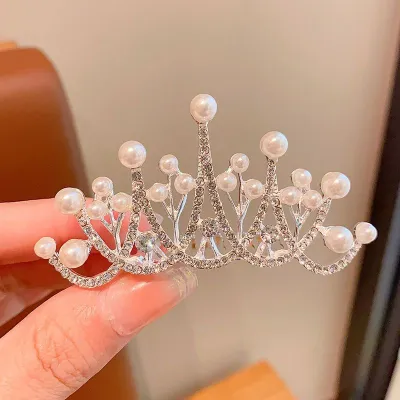 Kids Girl's Fashion Elegant Rhinestone Crown Hair Accessories