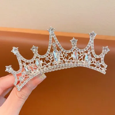 Kids Girl's Fashion Elegant Rhinestone Crown Hair Accessories