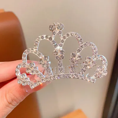 Kids Girl's Fashion Elegant Rhinestone Crown Hair Accessories