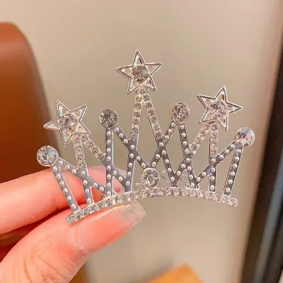 Kids Girl's Fashion Elegant Rhinestone Crown Hair Accessories