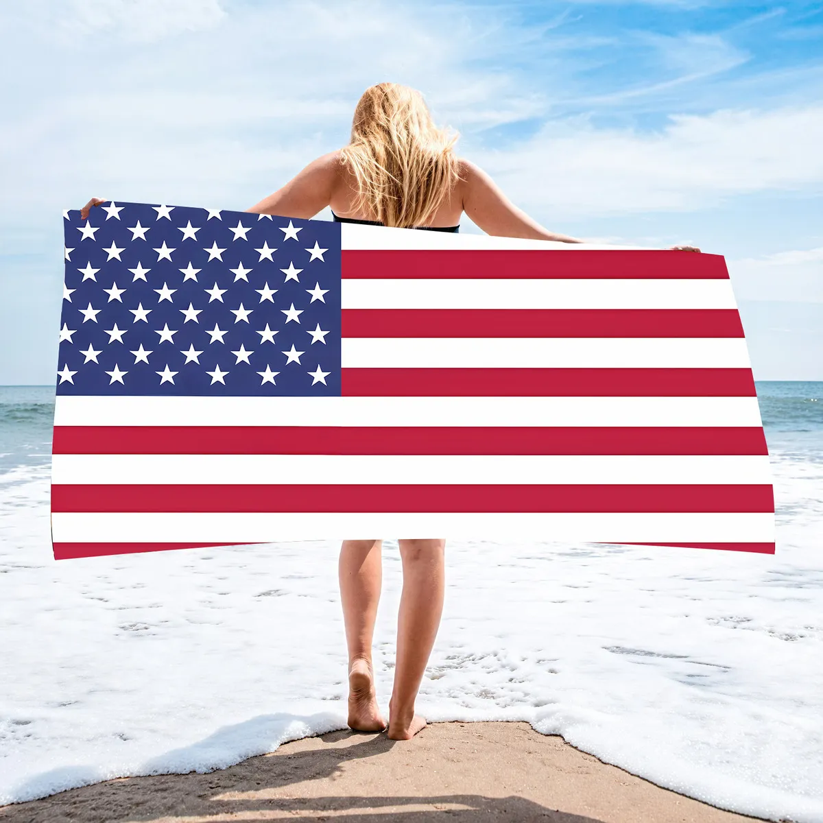 Women Fashion American Pattern Quick Drying Beach Towel