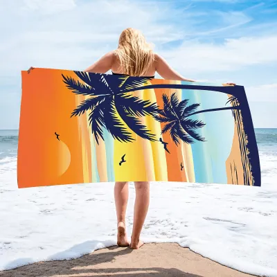 Fashion Casual Printed Beach Towel Superfine Fiber