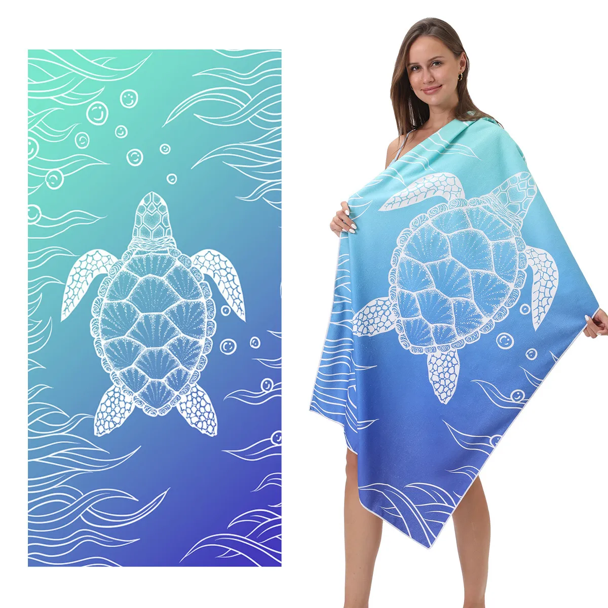 Fashion Printed Microfiber Non-Fading Absorbent Beach Towel