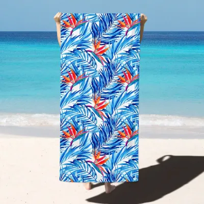Double-Sided Velvet Microfiber Printed Beach Towel for Women