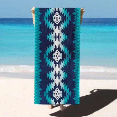 Double-Sided Velvet Microfiber Printed Beach Towel for Women
