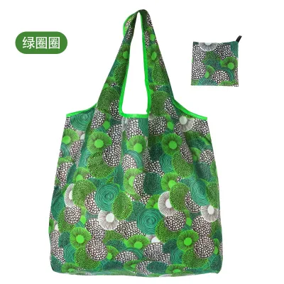 Fashion Printed Eco-Friendly Foldable Shopping Bag - Reusable Polyester Tote
