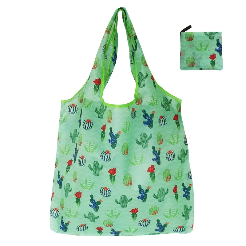Fashion Printed Eco-Friendly Foldable Shopping Bag - Reusable Polyester Tote