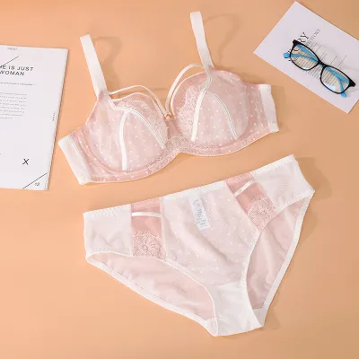 Women Fashion Sexy Plus Size Lace Bra And Panty Set