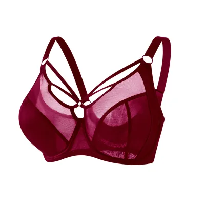Women Plus Size Anti-Sagging Push-Up Breathable Thin Bra