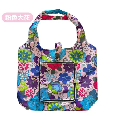 Fashion Printed Eco-Friendly Waterproof Shopping Foldable Bag Portable Leisure Cartoon Oxford