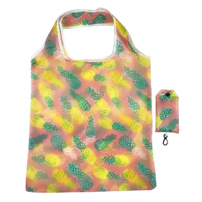 Fashion Printed Polyester Eco-Friendly Foldable Shopping Bag Cartoon