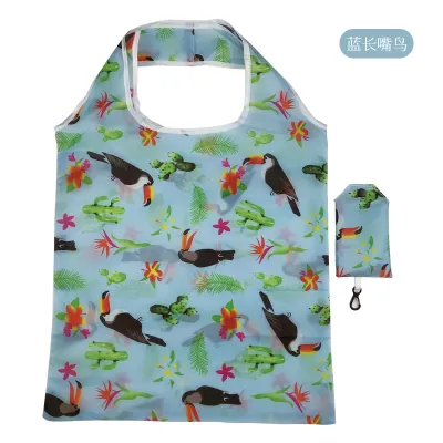 Fashion Printed Polyester Eco-Friendly Foldable Shopping Bag Cartoon