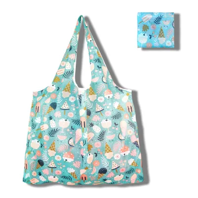 Fashion Printed Large Capacity Eco-Friendly Foldable Shopping Bag