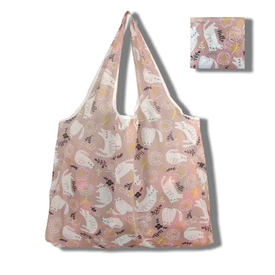 Fashion Printed Large Capacity Eco-Friendly Foldable Shopping Bag