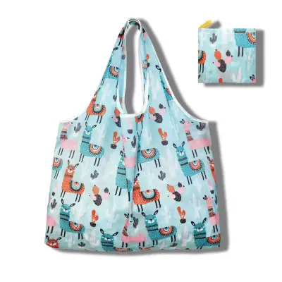 Fashion Printed Large Capacity Eco-Friendly Foldable Shopping Bag