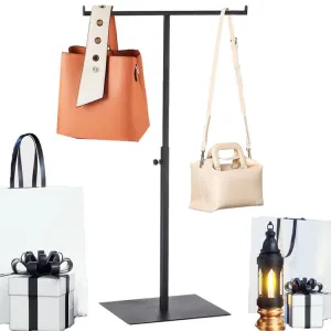 Fashion Adjustable T-Shaped Stainless Steel Multi-Functional Bag Display Rack