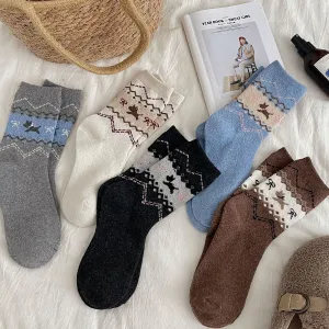 Women Fashion Casual Autumn Puppy Mid-Tube Socks