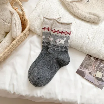 Women's Fashion Autumn Winter Thickened Warm Curled Socks