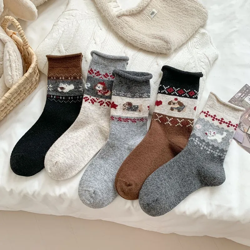 Women's Fashion Autumn Winter Thickened Warm Curled Socks