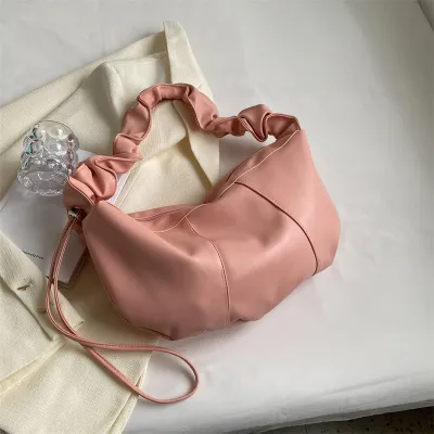 Women Fashion Casual Solid Color Large Capacity Shoulder Bag