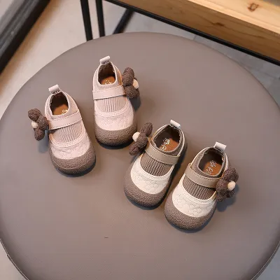 Kids Girls Fashion Cute Flower Fly- Weaving Shoes