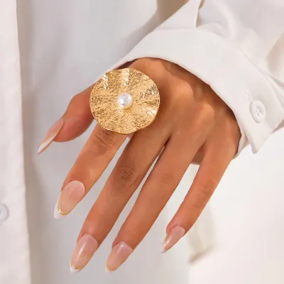 Women Fashion Retro Exaggerated Star Moon Open Ring