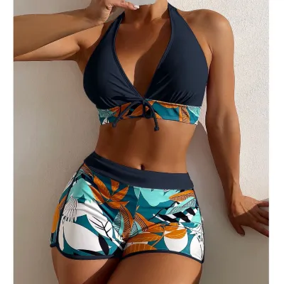 Women Fashion Printed Tankini Swimsuit