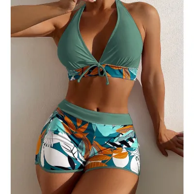 Women Fashion Printed Tankini Swimsuit