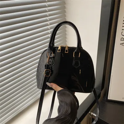 Women Fashion Simple Solid Color Handbag Shell Bag