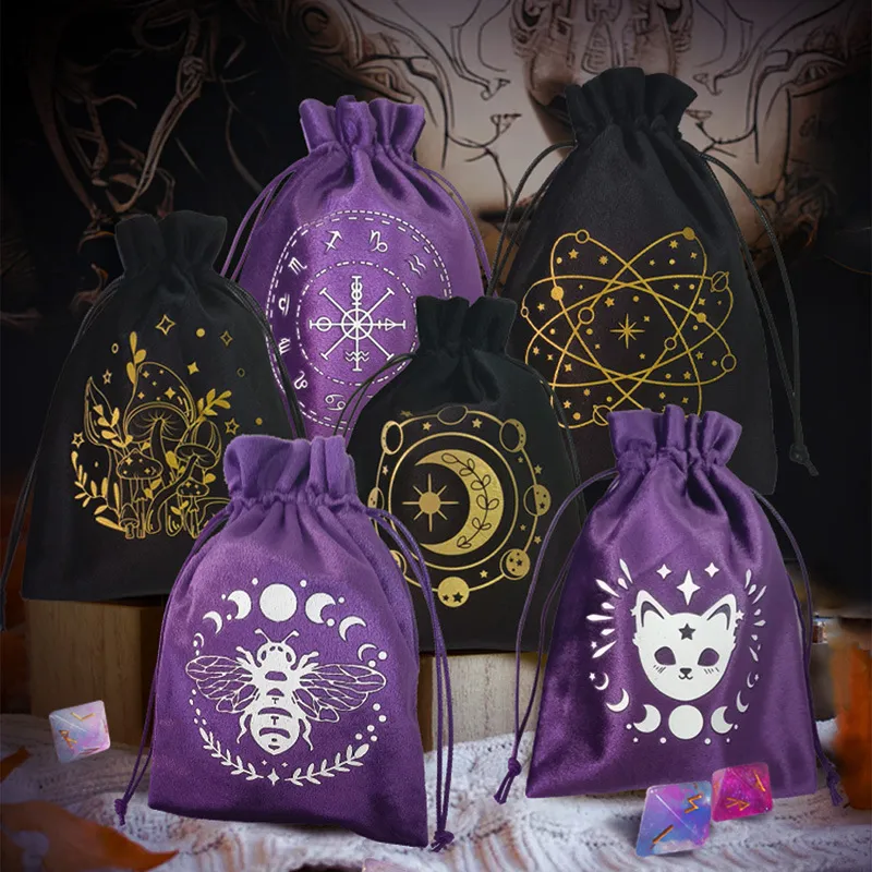 Fashion Velvet Drawstring Tarot Card Storage Bag