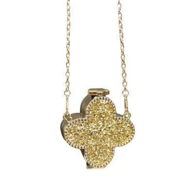 Women Fashion Four-Leaf Clover Rhinestone Evening Bag