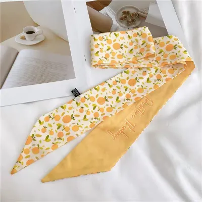 Women Fashion Printed Long Silk Scarf