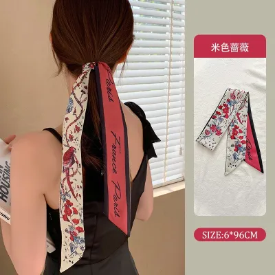 Women Fashion Printed Long Silk Scarf