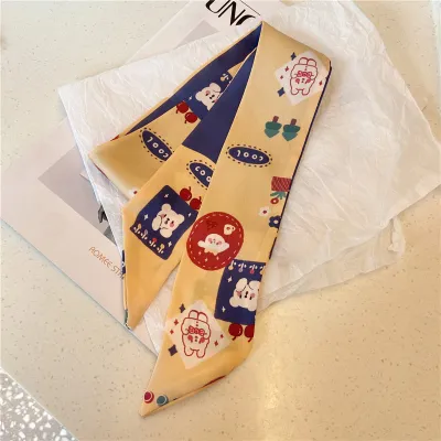Women Fashion Printed Long Silk Scarf