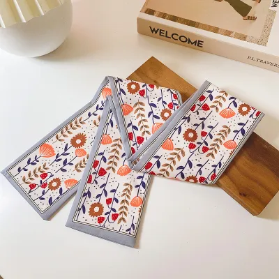 Women Fashion Printed Long Silk Scarf