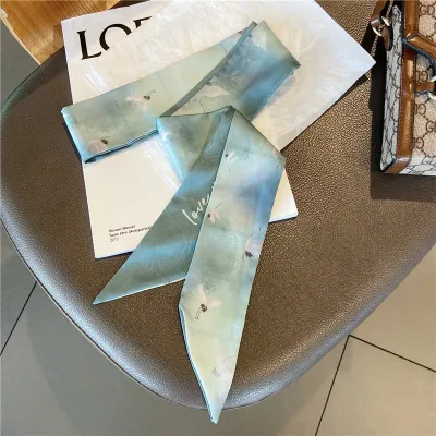 Women Fashion Printed Long Silk Scarf
