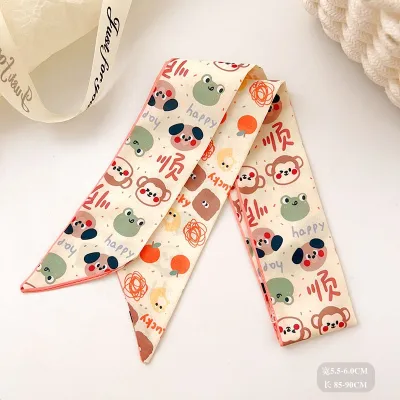 Women Fashion Printed Long Silk Scarf