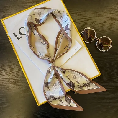 Women Fashion Printed Long Silk Scarf
