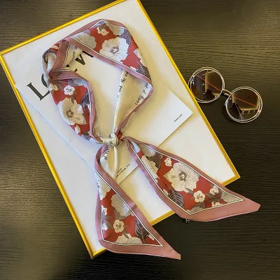 Women Fashion Printed Long Silk Scarf
