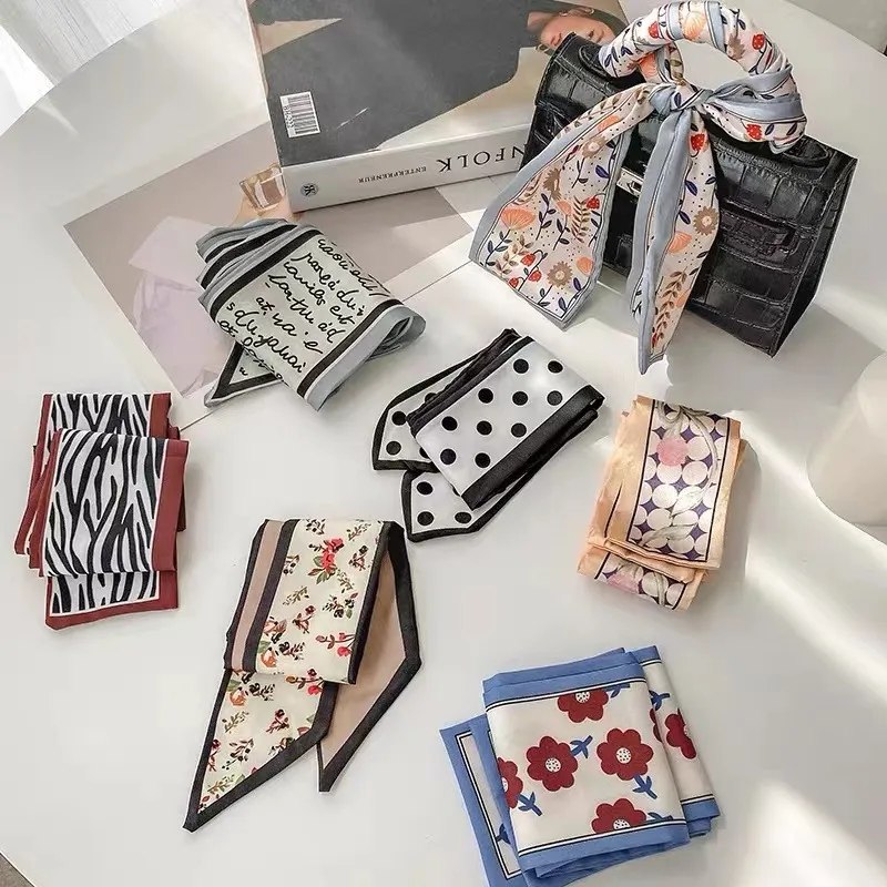 Women Fashion Printed Long Silk Scarf