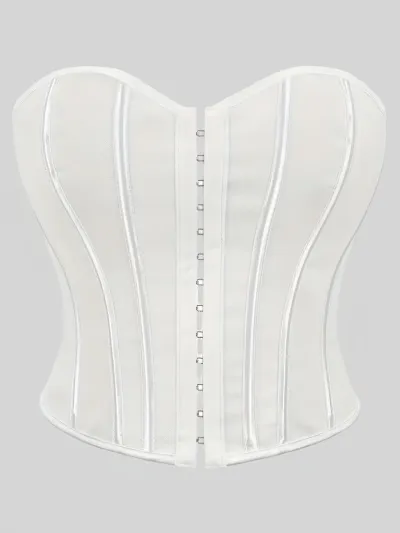 Women Sexy Solid Color Frosted Lace-Up Shapewear Crop Top