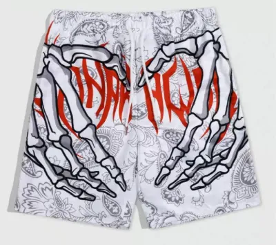 Men Skull Print Casual Shorts