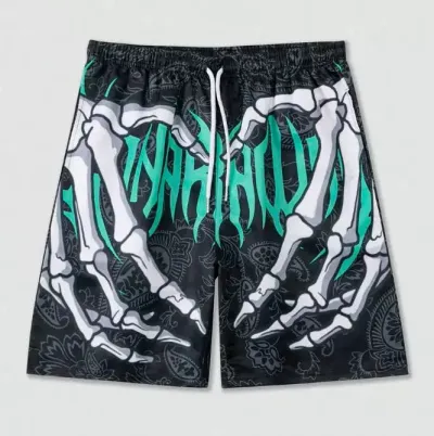 Men Skull Print Casual Shorts
