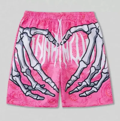 Men Skull Print Casual Shorts